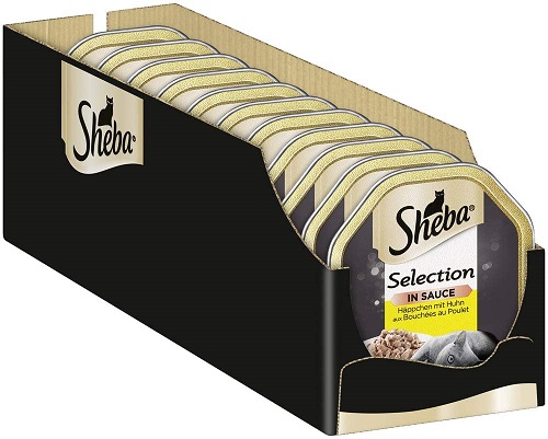 Sheba Selection in Sauce – Katzenfutter mit Hähnchenhäppchen in Sauce