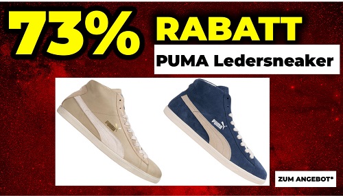 PUMA Ledersneaker – 73% RABATT