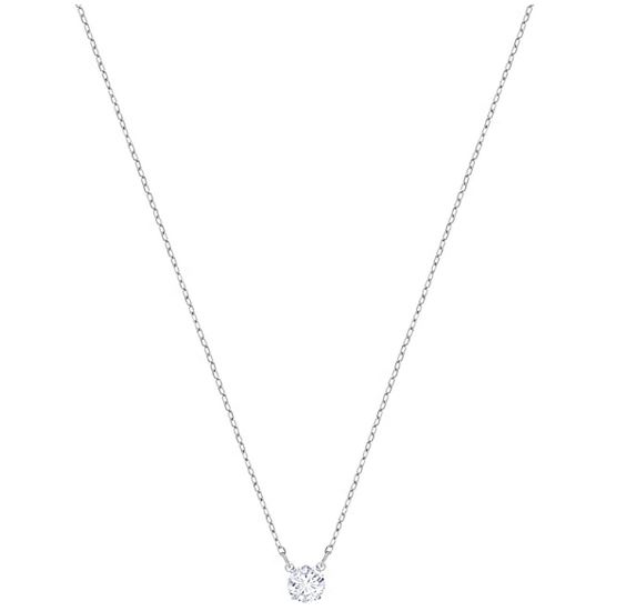 Swarovski – Damen Halskette mit weißem, Funkelndem Kristall