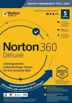 NORTON 360 Deluxe 5 geräte 1 jahr angebot
