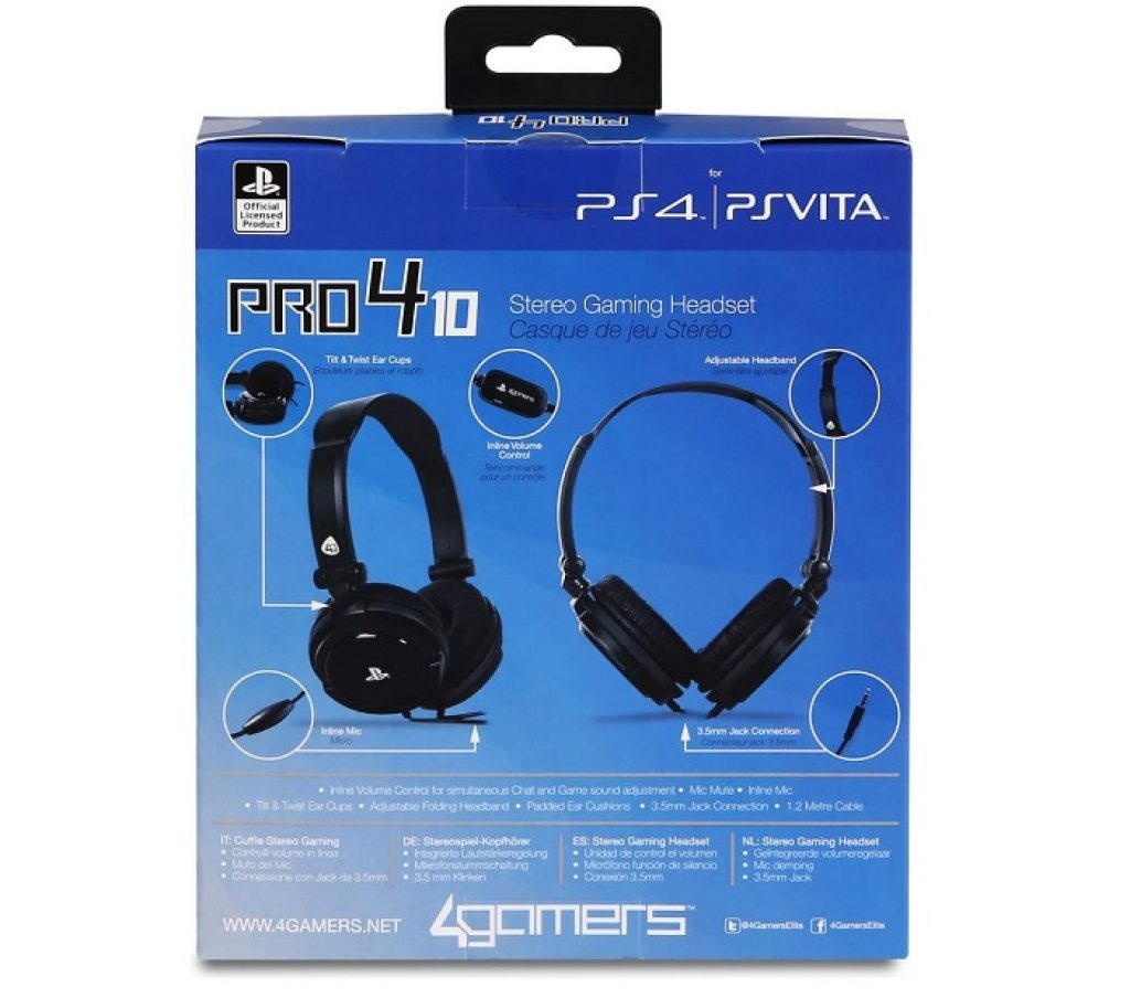 PS4 - Gaming Headset PRO4-10 in Original Verpackung - Rückseite