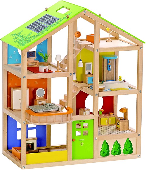 Hape Vier-Jahreszeiten Puppenhaus aus Holz von Hape 74,19€ (statt 120,27€)