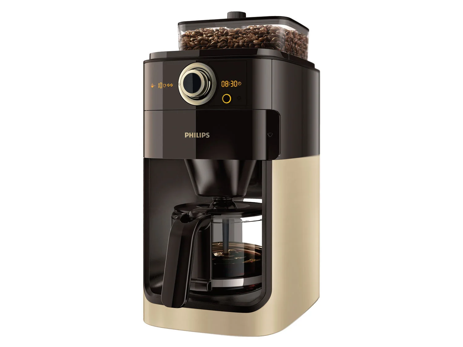 PHILIPS Kaffeemaschine Grind Brew HD7768/90