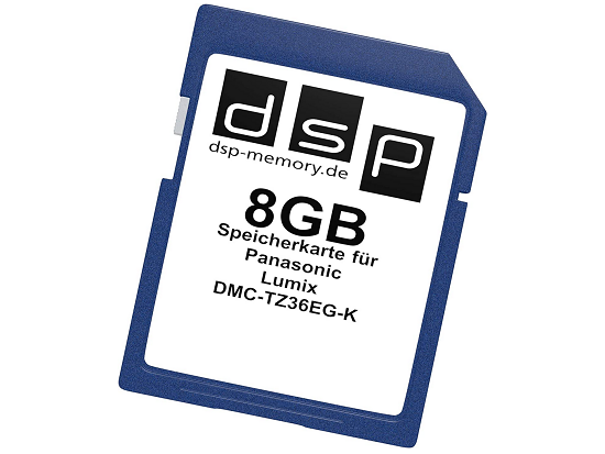 DSP Memory 8GB Speicherkarte für Panasonic Lumix DMC-TZ36EG-K – 1,00€
