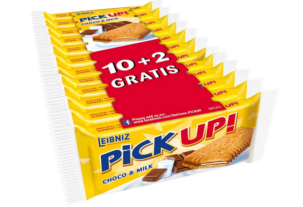 PiCK UP! Choco & Milk – Keksriegel – 12er Pack – 2,70€ Sparabo