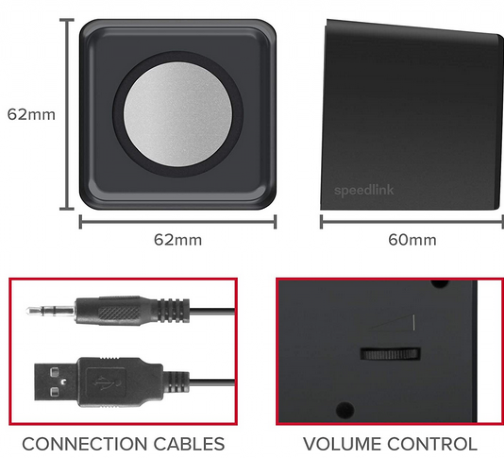 Speedlink TWOXO Stereo  USB-Lautsprecher