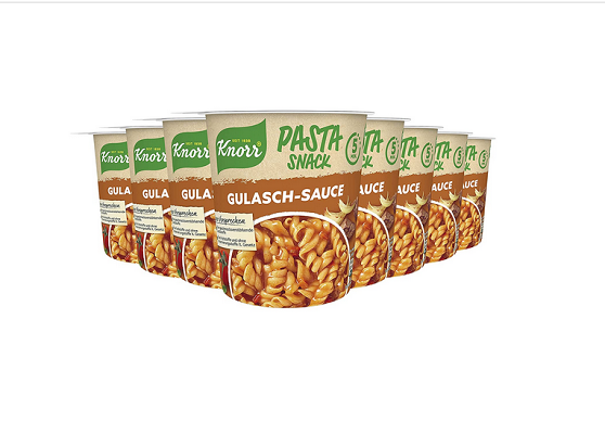 Knorr Pasta Snack Gulasch-Sauce leckere Instant Nudeln 8 x 60 g – 5,35€ (statt 9,52€)