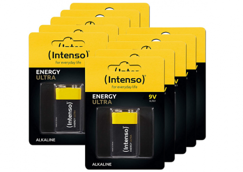 10x Intenso Energy Ultra 9V Block Alkaline Batterie