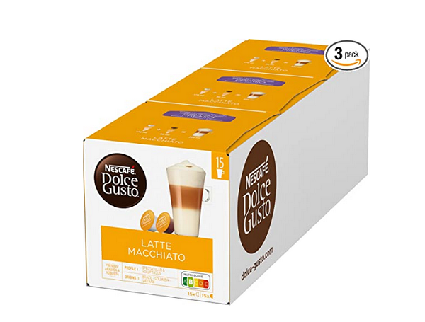 NESCAFÉ Dolce Gusto Latte Macchiato, Vorratsbox, 90 Kaffeekapseln