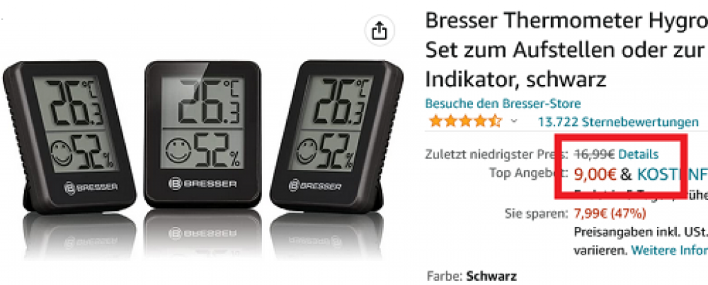 3x Bresser Thermometer bei Amazon im Angebot