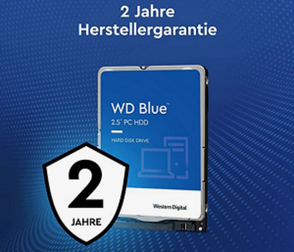 WD Blue Laptop HDD 2TB 6,4cm 2,5Zoll 5400rpm Retail internal