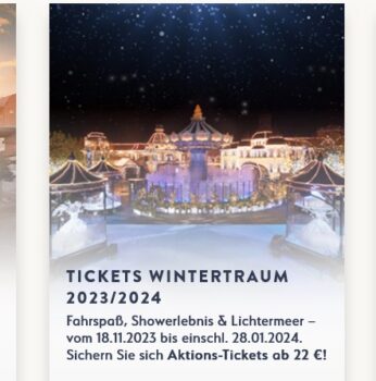 Phantasialand Wintertraum Ticket-Angebot